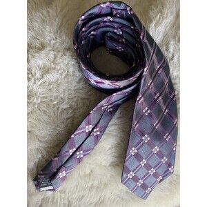 21 Rhinos Men’s Tie Grey Purple Lavender Classic Business Casual